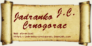 Jadranko Crnogorac vizit kartica